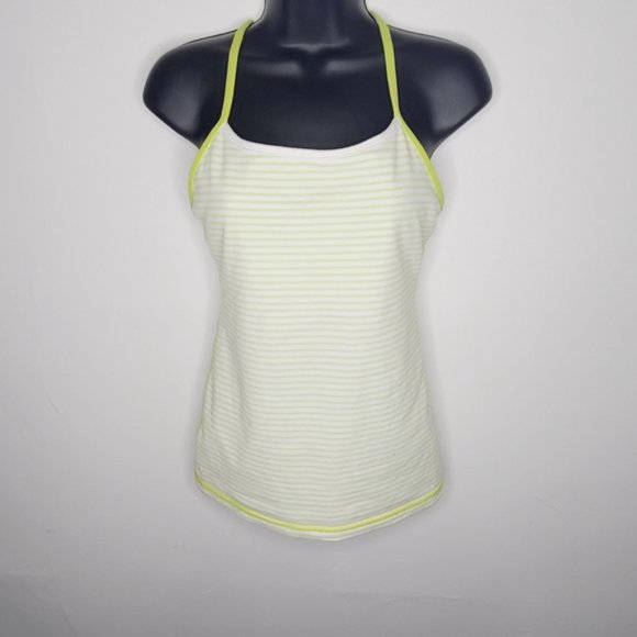 Lululemon Power Y Tank - Lime Stripe - Picture 3 of 7